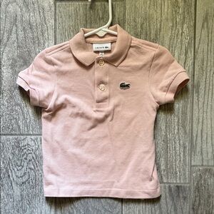 EUC- Lacoste polo size 2t in pink